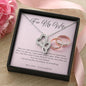 Double Heart Necklace - Pink Wedding Rings - 247Wish4You