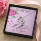 Double Heart Necklace - Pink Flowers - 247Wish4You