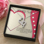 Double Heart Necklace - Red Ribbon - 247Wish4You