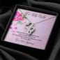 Double Heart Necklace - Pink Flowers - 247Wish4You