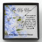 Double Hearts Necklace - Blue Flowers - 247Wish4You