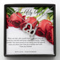 Double Heart Necklace - Red Roses - 247Wish4You