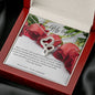 Double Heart Necklace - Red Roses - 247Wish4You