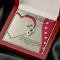 Double Heart Necklace - Red Ribbon - 247Wish4You