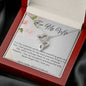 Double Heart Necklace - White Roses - 247Wish4You
