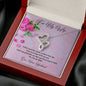 Double Heart Necklace - Pink Flowers - 247Wish4You