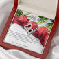 Double Heart Necklace - Red Roses - 247Wish4You