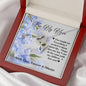 Double Hearts Necklace - Blue Flowers - 247Wish4You