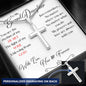 Personalized Engraved Cross Necklace - Now & Forever Love - 247Wish4You