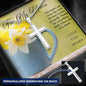Personalized Engraved Cross Necklace - Flower Mug - 247Wish4You