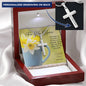 Personalized Engraved Cross Necklace - Flower Mug - 247Wish4You