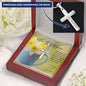 Personalized Engraved Cross Necklace - Flower Mug - 247Wish4You