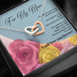Intertwined Hearts - Pink & Yellow Roses - 247Wish4You