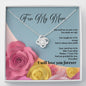 Love Knot Necklace - Pink & Yellow Roses - 247Wish4You