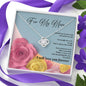 Love Knot Necklace - Pink & Yellow Roses - 247Wish4You