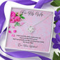 Love Knot Necklace - Pink Flowers - 247Wish4You