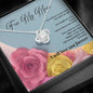 Love Knot Necklace - Pink & Yellow Roses - 247Wish4You