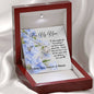Love Knot Necklace - Blue Flowers - 247Wish4You