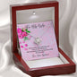 Love Knot Necklace - Pink Flowers - 247Wish4You