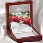 Love Knot Necklace - Red Roses - 247Wish4You