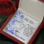 Love Knot Necklace - Blue Flowers - 247Wish4You