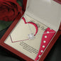 Love Knot Necklace - Red Ribbon - 247Wish4You