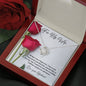 Love Knot Necklace - Red Rose - 247Wish4You