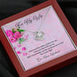 Love Knot Necklace - Pink Flowers - 247Wish4You
