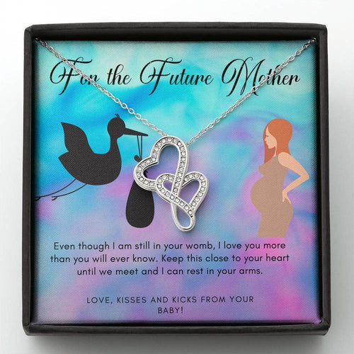 Double Hearts Necklace - Future Mother - 247Wish4You