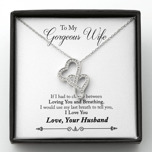 Double Heart Necklace - Gorgeous Wife - 247Wish4You