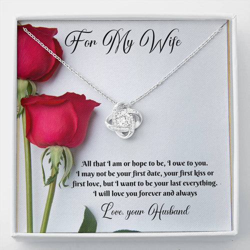 Love Knot Necklace - Red Rose - 247Wish4You
