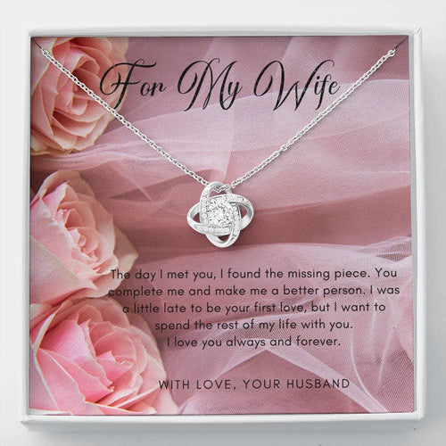 Love Knot Necklace - Pink Rose - 247Wish4You