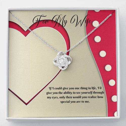 Love Knot Necklace  - Red Ribbon - 247Wish4You