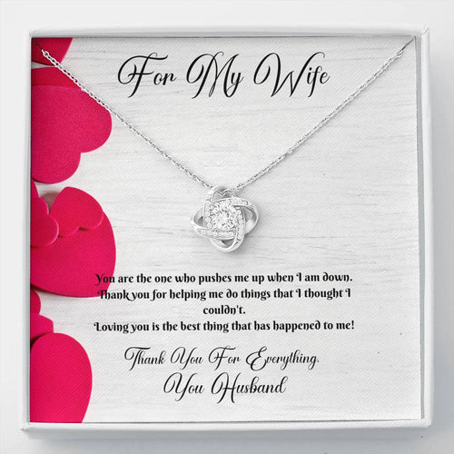 Love Knot Necklace - Red Hearts - 247Wish4You