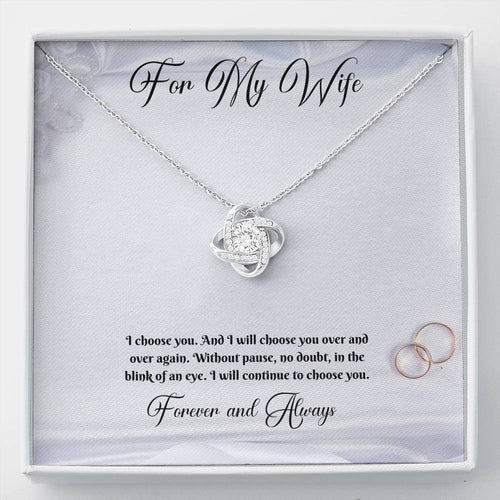 Love Knot Necklace - Wedding Rings - 247Wish4You